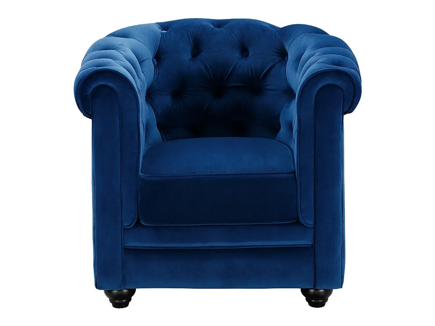 Poltrona|Vente-unique Conjunto de 2 poltronas CHESTERFIELD em veludo azul-real Azul escuro