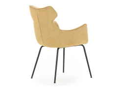 New Conjunto de 2 poltronas de veludo com pernas de metal 60x65 h90 cm Amarelo