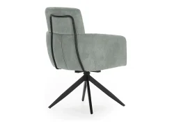 Poltrona| Conjunto de 2 poltronas de veludo com pernas de metal 57x65 h92 cm Verde