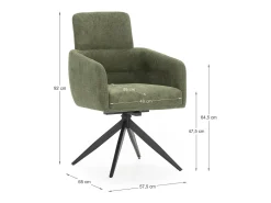 Poltrona* Conjunto de 2 poltronas de veludo com pernas de metal 57x65 h92 cm Verde