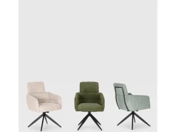 Poltrona* Conjunto de 2 poltronas de veludo com pernas de metal 57x65 h92 cm Verde