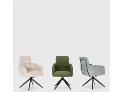 Poltrona| Conjunto de 2 poltronas de veludo com pernas de metal 57x65 h92 cm Cinzento