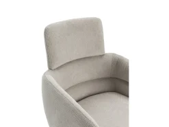 Poltrona| Conjunto de 2 poltronas de veludo com pernas de metal 57x65 h92 cm Cinzento