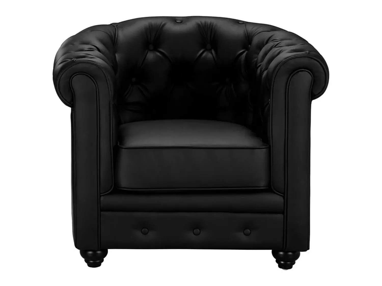 Vente-unique Conjunto de 2 poltronas em pele sintética - CHESTERFIELD^ Poltrona