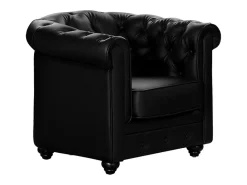 Vente-unique Conjunto de 2 poltronas em pele sintética - CHESTERFIELD^ Poltrona