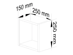 Akord Conjunto de 3 Prateleiras Suspensas 25x25cm Brancas - Montagem Fácil^ Prateleira