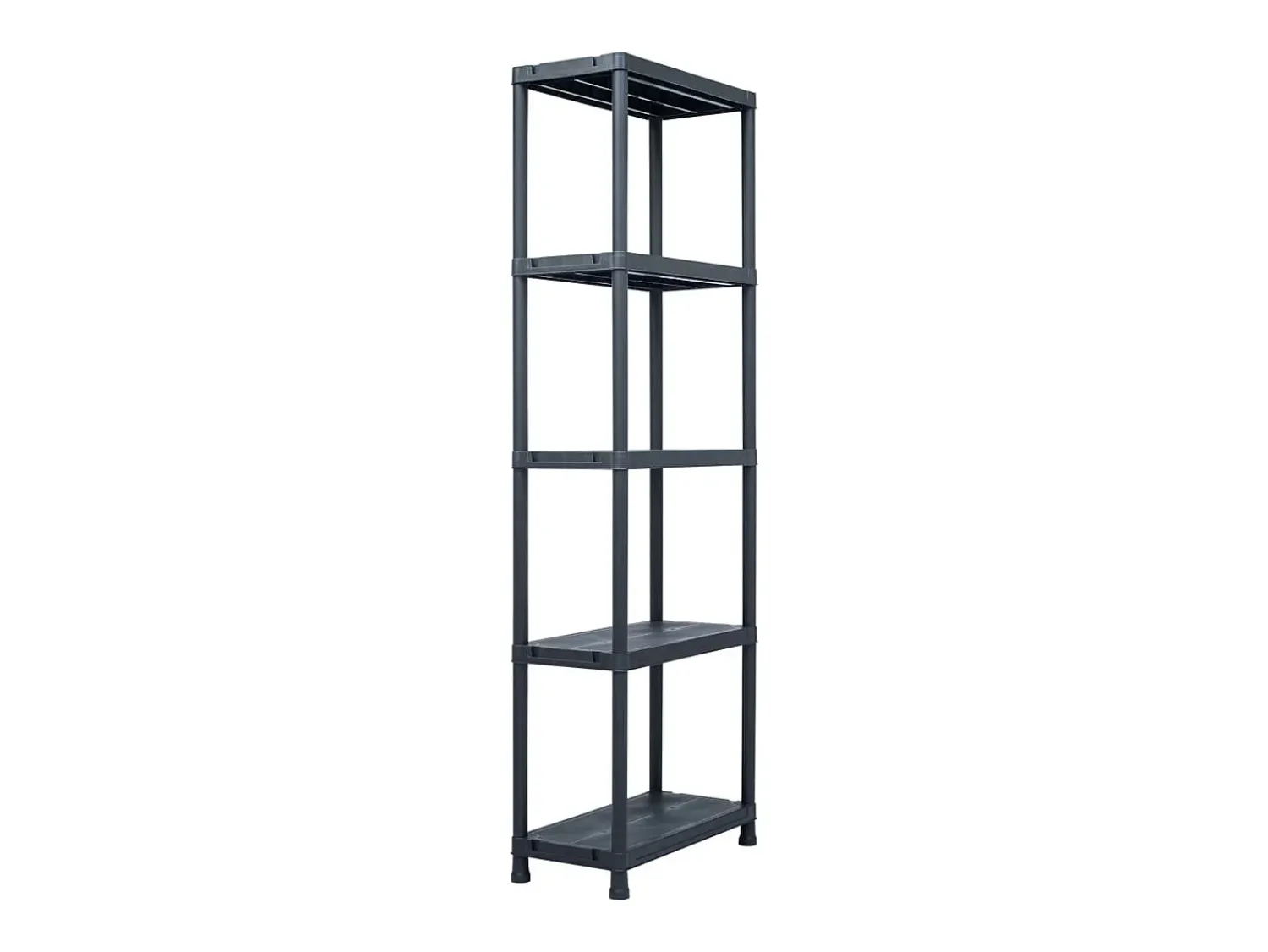 Helloshop26 Conjunto de 5 prateleiras de armazenamento capacidade de 125 kg 60 x 30 x 180 cm plástico 02_0000673^ Prateleira