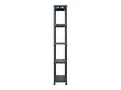 Helloshop26 Conjunto de 5 prateleiras de armazenamento capacidade de 125 kg 60 x 30 x 180 cm plástico 02_0000673^ Prateleira