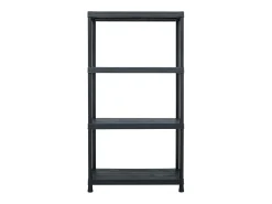 Prateleira*Helloshop26 Conjunto de 5 prateleiras de armazenamento 60 x 30 x 138 cm plástico 02_0000674 Preto