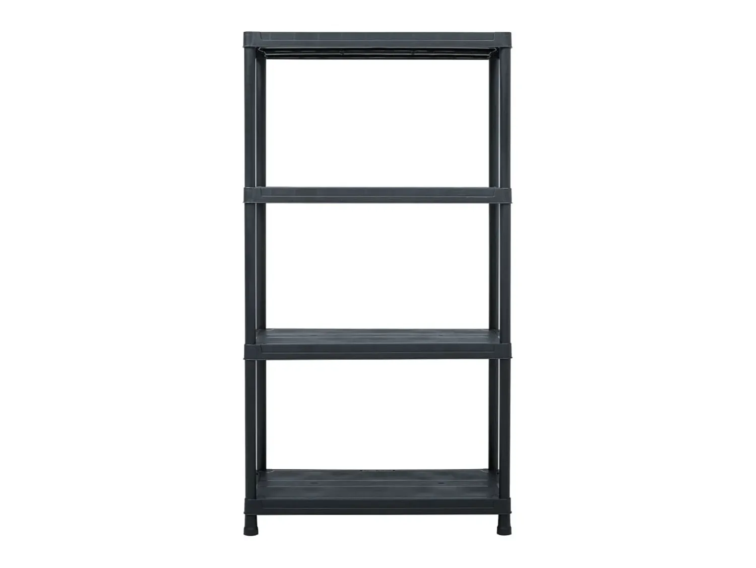 Prateleira*Helloshop26 Conjunto de 5 prateleiras de armazenamento 60 x 30 x 138 cm plástico 02_0000674 Preto