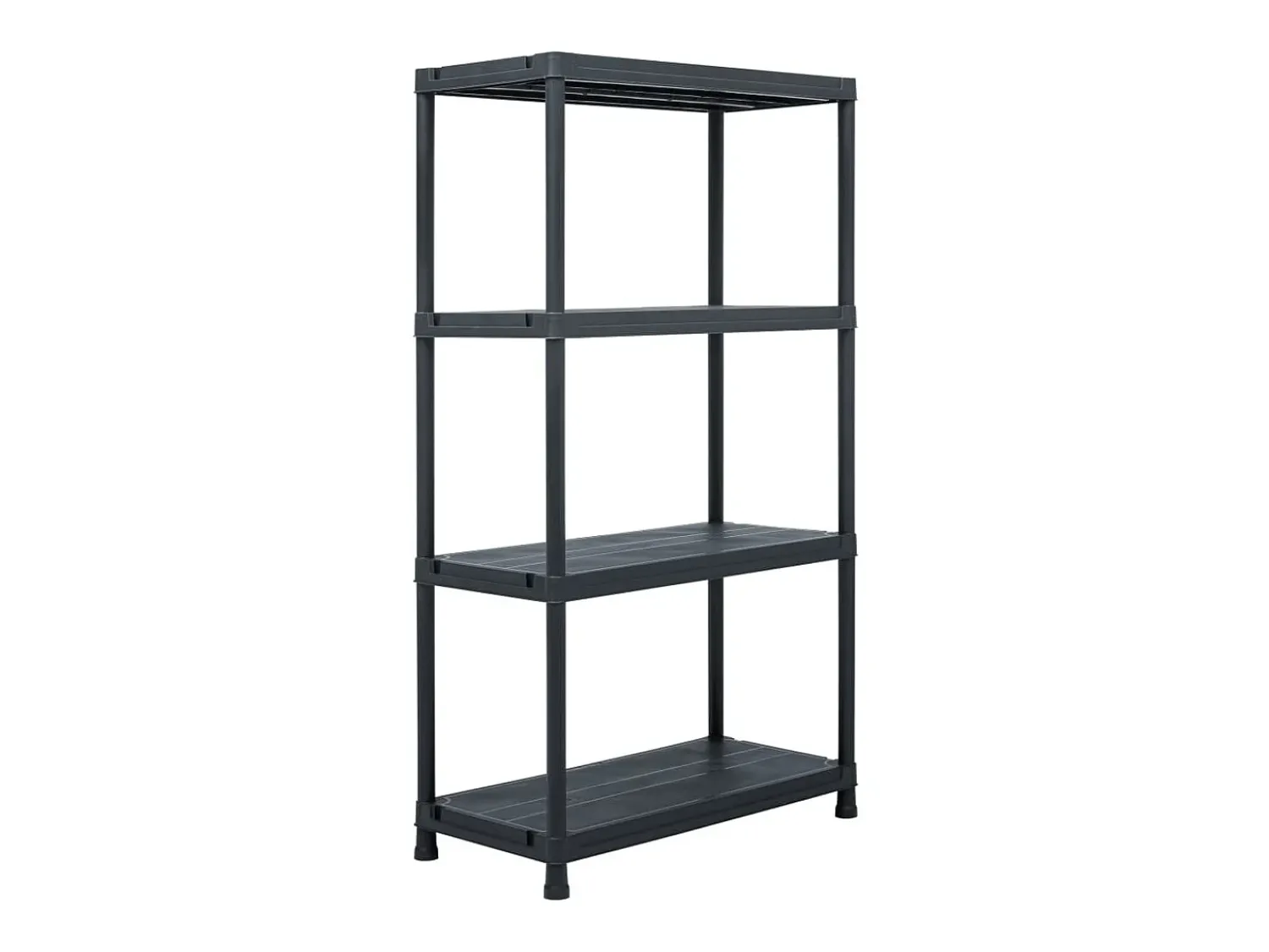 Prateleira*Helloshop26 Conjunto de 5 prateleiras de armazenamento 60 x 30 x 138 cm plástico 02_0000674 Preto