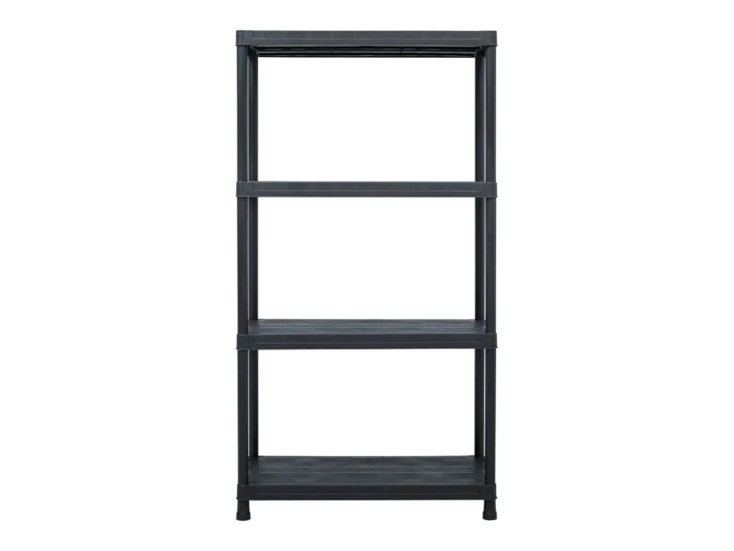 Prateleira|Helloshop26 Conjunto de 2 prateleiras de armazenamento 60 x 30 x 138 cm plástico 02_0000670 Preto
