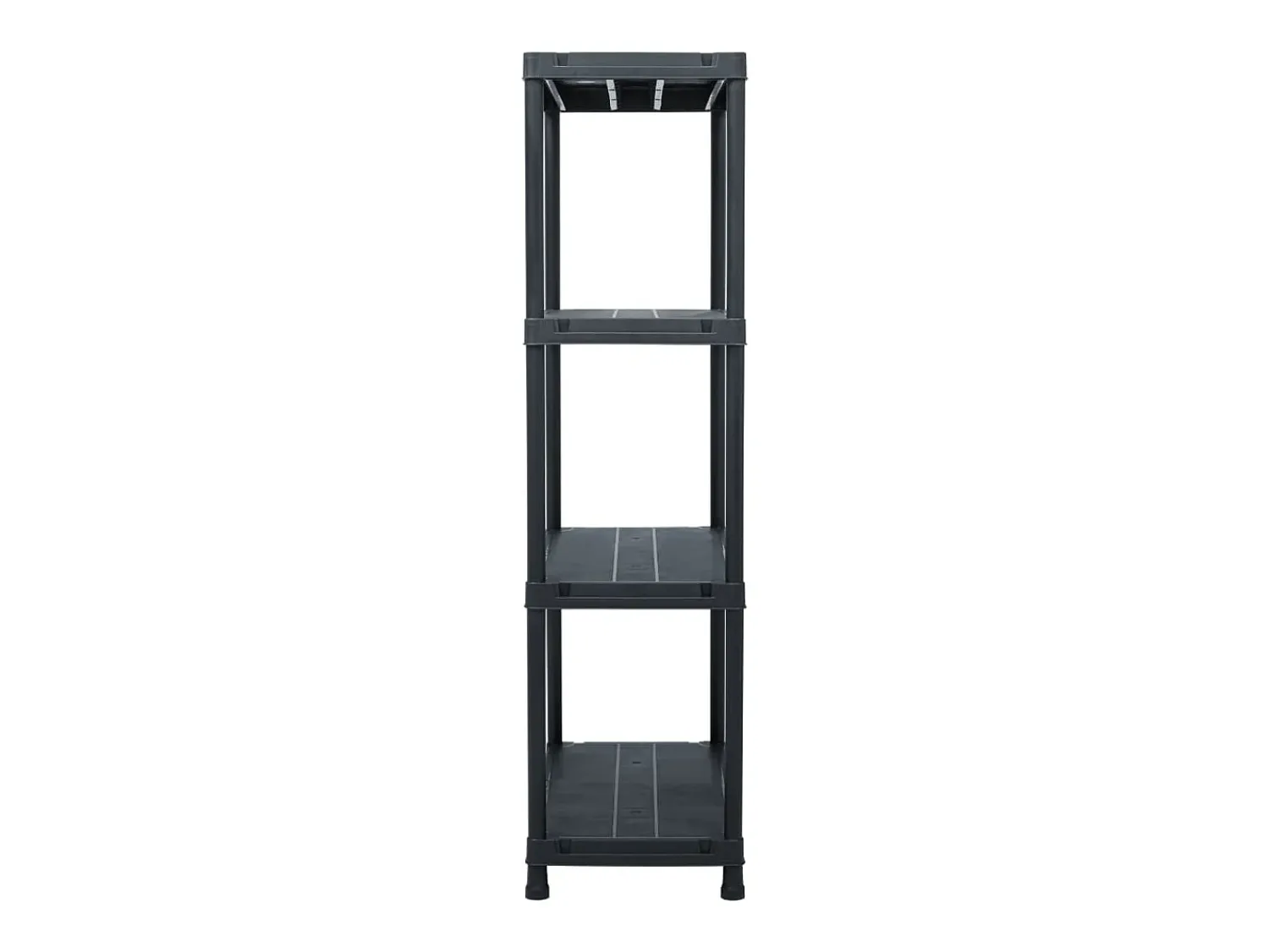 Prateleira|Helloshop26 Conjunto de 2 prateleiras de armazenamento 60 x 30 x 138 cm plástico 02_0000670 Preto