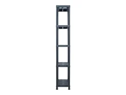 Online Helloshop26 Conjunto de 2 prateleiras de armazenamento capacidade de 125 kg 60 x 30 x 180 cm plástico 02_0000666 Preto