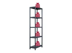 Online Helloshop26 Conjunto de 2 prateleiras de armazenamento capacidade de 125 kg 60 x 30 x 180 cm plástico 02_0000666 Preto