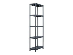Online Helloshop26 Conjunto de 2 prateleiras de armazenamento capacidade de 125 kg 60 x 30 x 180 cm plástico 02_0000666 Preto