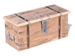 vidaxl Conjunto de arcas de arrumação 2 pcs madeira maciça de acácia^ Acessórios De Arrumação