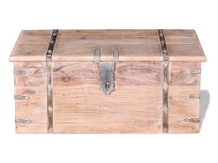 Acessórios De Arrumação* Conjunto de arcas de arrumação 2 pcs madeira maciça de acácia PT609526 Castanho
