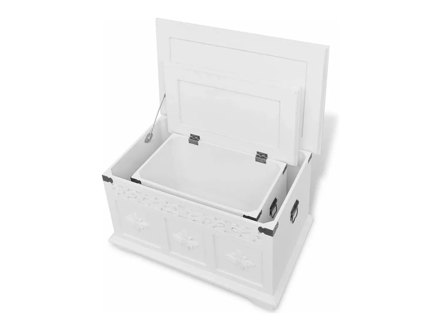 Acessórios De Arrumação|vidaxl Conjunto de arcas de arrumação 2 pcs Branco