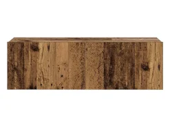 New vidaxl Conjunto de armário TV 8 peças montado na parede madeira velha Castanho