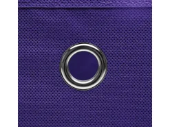 Clearance vidaxl Conjunto de Caixas de Arrumação com Tampa em Tecido Roxo - 4 Peças 32x32x32 cm Violeta