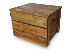 Acessórios De Arrumação| Conjunto de caixas de arrumação 2 pcs madeira reciclada maciça PT827944 Castanho