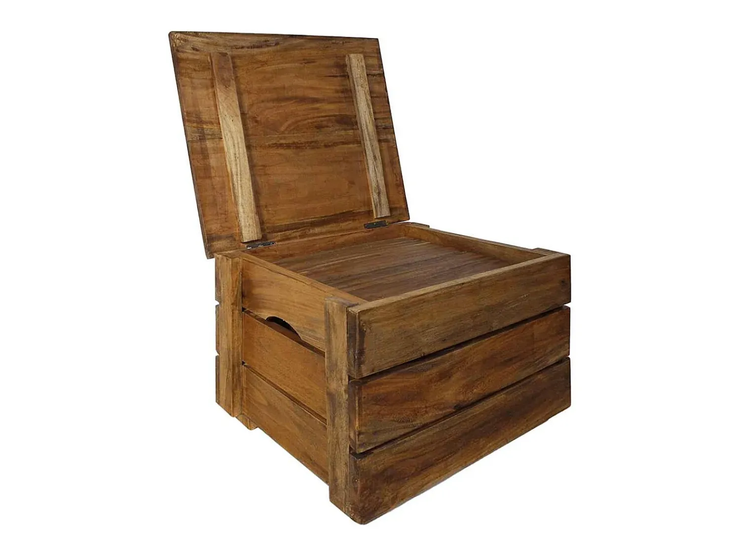 Hot vidaxl Conjunto de caixas de arrumação 2 pcs madeira de mogno maciça Natural claro