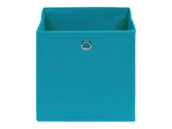 Acessórios De Arrumação*vidaxl Conjunto de Caixas de Arrumação Dobráveis em Tecido Azul-Bebé - 4 Peças 28x28 cm Azul turquesa