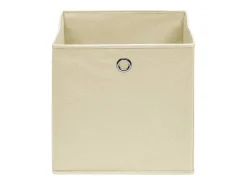 vidaxl Conjunto de Caixas de Arrumação Dobráveis em Tecido Creme - 4 Peças 32x32x32 cm^ Acessórios De Arrumação