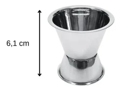 Best Fackelmann Conjunto de cocktail inox 750 ml com doseador dupla face 2/4 cl e 3 colheres-canudos 18 cm Cinzento