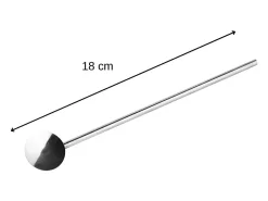 Best Fackelmann Conjunto de cocktail inox 750 ml com doseador dupla face 2/4 cl e 3 colheres-canudos 18 cm Cinzento