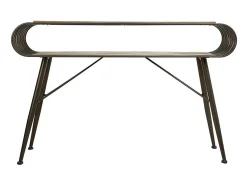 Consola* Conjunto de corredor em madeira marrom e metal Castanho