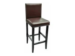 Banco*Helloshop26 Conjunto de dois bancos de bar de design com assentos em couro sintético marrom 1202096 Preto