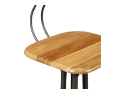 Banco|Helloshop26 Conjunto de dois bancos de bar de design exclusivo cadeiras e assentos em madeira maciça de teca reciclada 1202129 Multicor