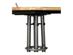Banco|Helloshop26 Conjunto de dois bancos de bar de design exclusivo cadeiras e assentos em madeira maciça de teca reciclada 1202129 Multicor