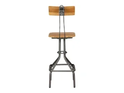 Banco|Helloshop26 Conjunto de dois bancos de bar de design exclusivo cadeiras e assentos em madeira maciça de teca reciclada 1202129 Multicor