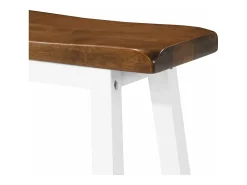 Mobikasa Conjunto de duas banquetas de bar de design assento em madeira maciça 1202055^ Banco