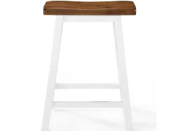 Mobikasa Conjunto de duas banquetas de bar de design assento em madeira maciça 1202055^ Banco