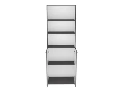 Biblioteca*TuHome Conjunto de estante de escritório em melamina de 3 peças com prateleiras e 2 portas, 180.6 cm X 188.4 cm X 29.9 cm, Multicolor Multicor