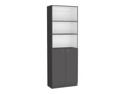 Online TuHome Conjunto de estante para escritório doméstico em melamina de 3 peças com prateleiras e 2 portas, 180.6 cm X 188.4 cm X 2909 cm , Multicolor Multicor