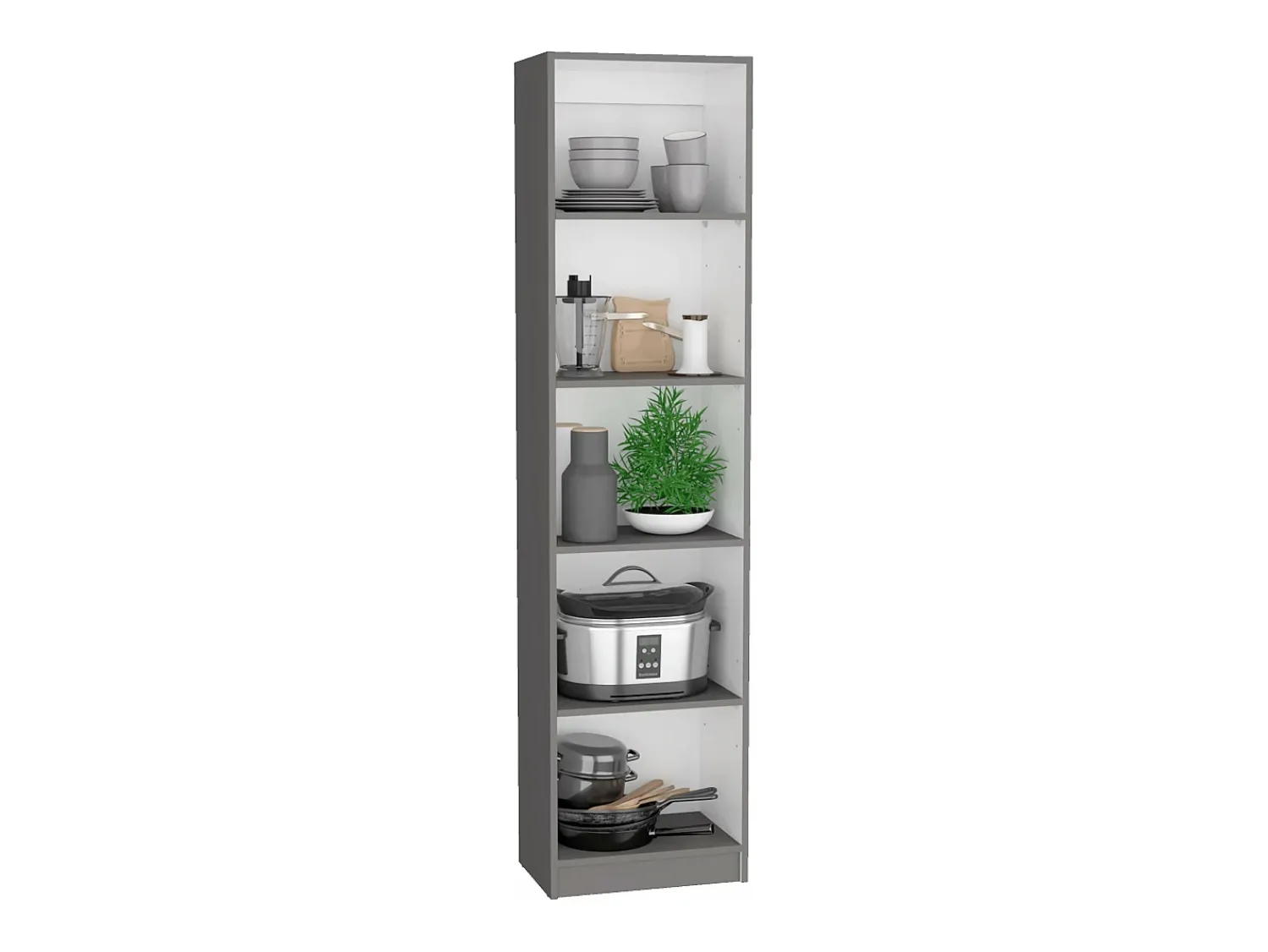 Hot TuHome Conjunto de estantes para escritório em melamina de 3 peças com prateleiras e 4 portas , 180.6 cm X 152.8 cm X 29.9 cm , Multicolor Multicor