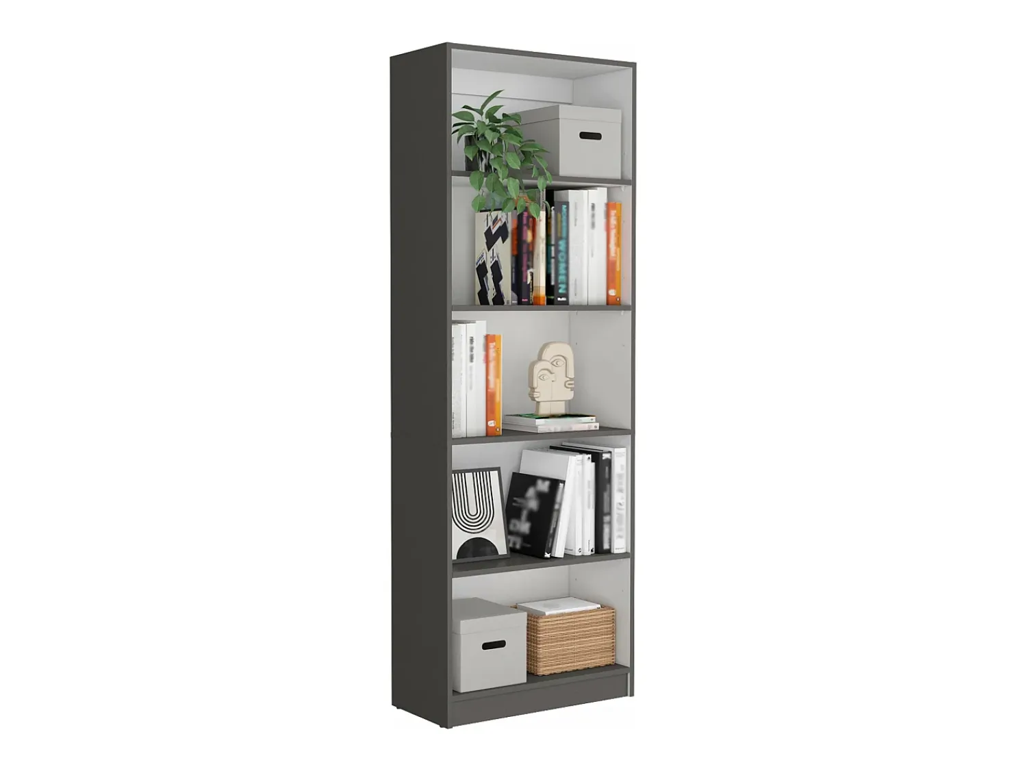 Hot TuHome Conjunto de estantes para escritório em melamina de 3 peças com prateleiras e 4 portas , 180.6 cm X 152.8 cm X 29.9 cm , Multicolor Multicor