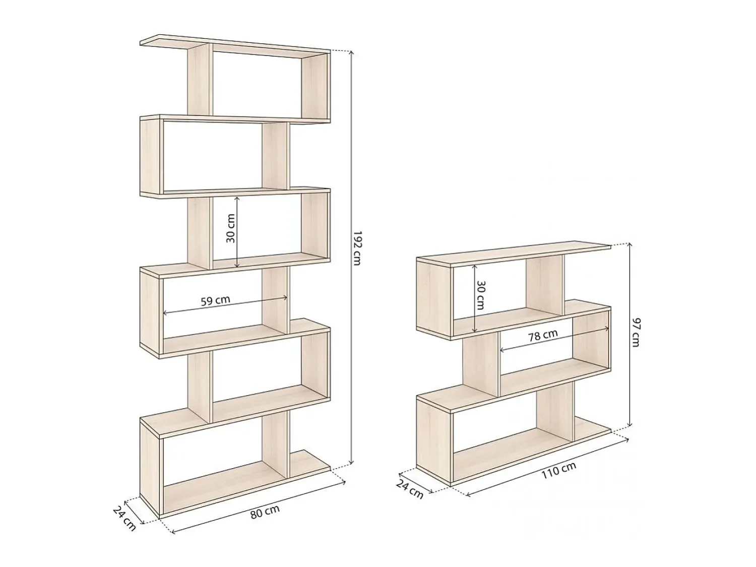 Prateleira|duehome Conjunto de estantes Zoe Castanho