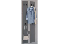 Clearance VCM Conjunto de guarda-roupa de madeira | Móveis de piso | Dimensões por painel: A. 140 x L. 57 x P. 2 cm | ja Paneel 4 Haken - Salia M (Antracite) Multicor