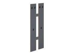 Clearance VCM Conjunto de guarda-roupa de madeira | Móveis de piso | Dimensões por painel: A. 140 x L. 57 x P. 2 cm | ja Paneel 4 Haken - Salia M (Antracite) Multicor