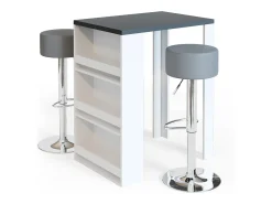 New Vicco Conjunto de mesa de bar antracite/branco 57x80x106 Cinza antracite