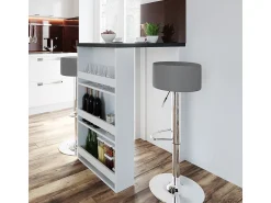 New Vicco Conjunto de mesa de bar antracite/branco 57x80x106 Cinza antracite