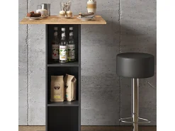Vicco Conjunto de mesa de bar antracite 70x70x109 rodeo^ Móvel De Bar