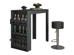 Móvel De Bar|Vicco Conjunto de mesa de bar antracite 57x117x106 repose Cinza antracite