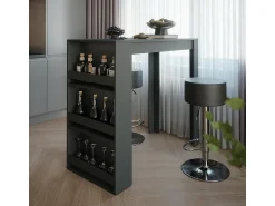 Móvel De Bar|Vicco Conjunto de mesa de bar antracite 57x117x106 repose Cinza antracite